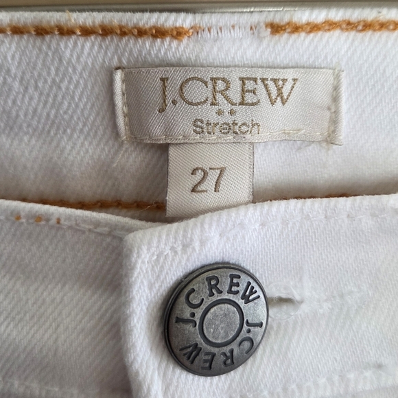 J. Crew Factory | White Cropped Stretch Skinny Jeans Size 27 - Picture 3 of 4